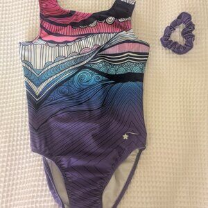 Purple Destira Leotard with Scrunchie